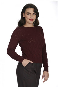 Pullover Ruby, Burgunder, Plus Size