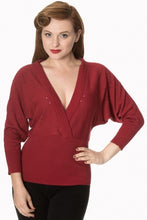 Laden Sie das Bild in den Galerie-Viewer, Pullover Luck has it Wrap Front, Burgundy
