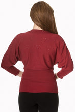 Laden Sie das Bild in den Galerie-Viewer, Pullover Luck has it Wrap Front, Burgundy
