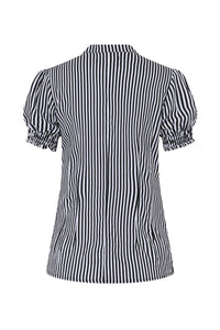 Bluse Humbug, Schwarz-Weiß-Gestreift, Plus Size