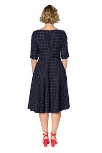 Kleid Cheeky Check, Navy, Plus Size