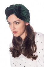 Laden Sie das Bild in den Galerie-Viewer, Samt-Turban Hera, Grün
