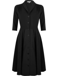 Kleid D'Laine Gabardine, Schwarz