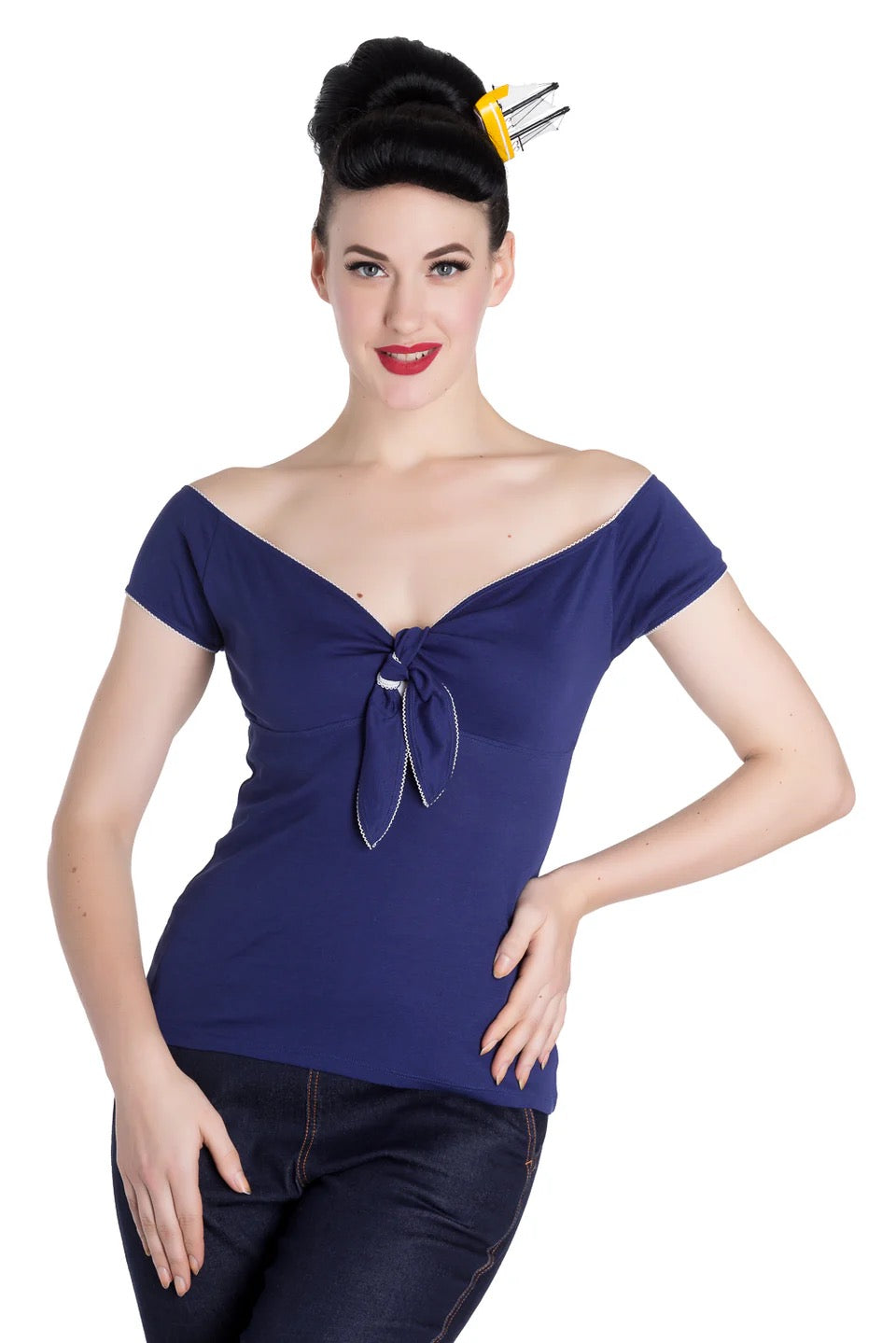 Top Bardot, Navy