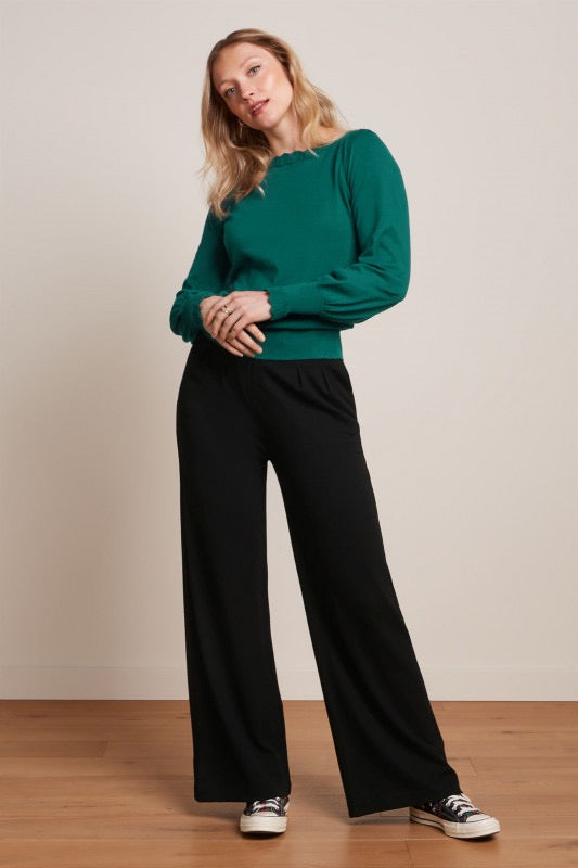 Bundfaltenhose Fintan Milano, Schwarz