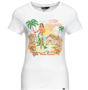 T-Shirt Tiki Lagoon, weiß