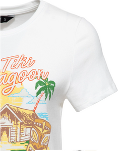 T-Shirt Tiki Lagoon, weiß