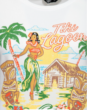 Laden Sie das Bild in den Galerie-Viewer, T-Shirt Tiki Lagoon, weiß
