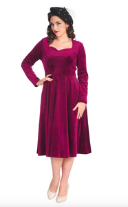 Samtkleid A Royal Evening,Bordeaux, Plus Size