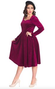 Samtkleid A Royal Evening,Bordeaux, Plus Size