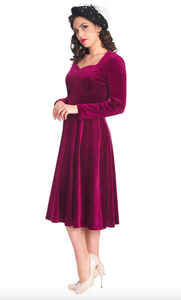 Samtkleid A Royal Evening,Bordeaux, Plus Size