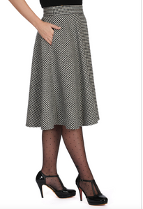 Swingrock Florence Houndstooth, Schwarz- Weß, Plus Size