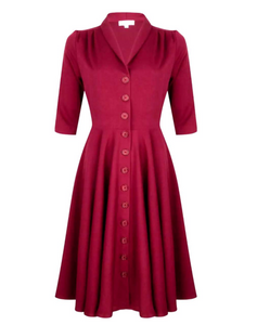 Kleid D'Laine Gabardine,Rot