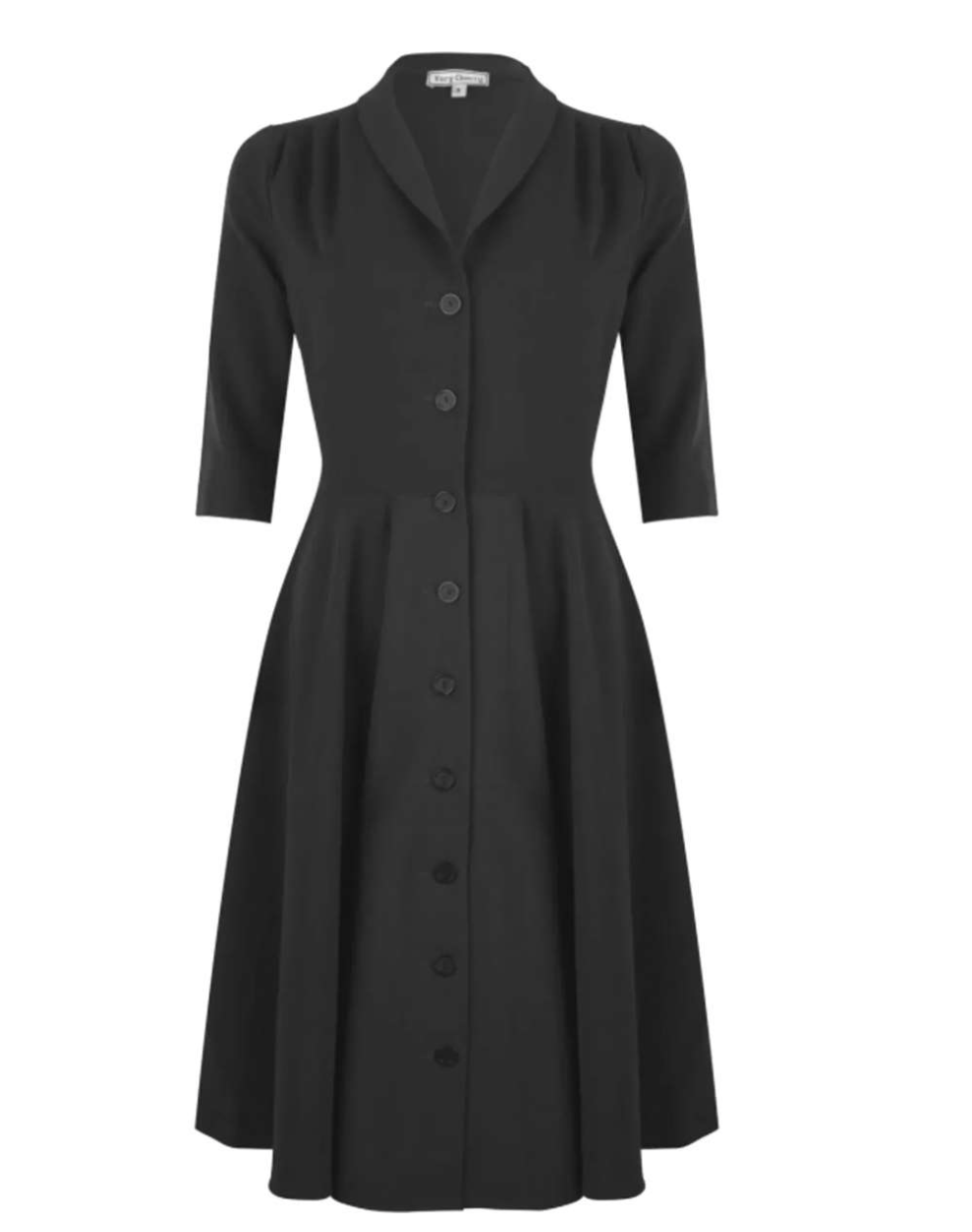 Kleid D'Laine Gabardine, Schwarz