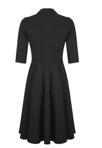 Kleid D'Laine Gabardine, Schwarz