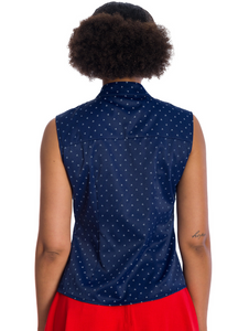 Bluse Sea Scape , Navy , Plus Size