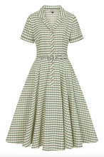 Laden Sie das Bild in den Galerie-Viewer, Swingkleid Bella Anchor Ahead 50&#39;s , Grün-Ivory
