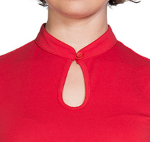 Laden Sie das Bild in den Galerie-Viewer, Top Mandarin Collar, Rot
