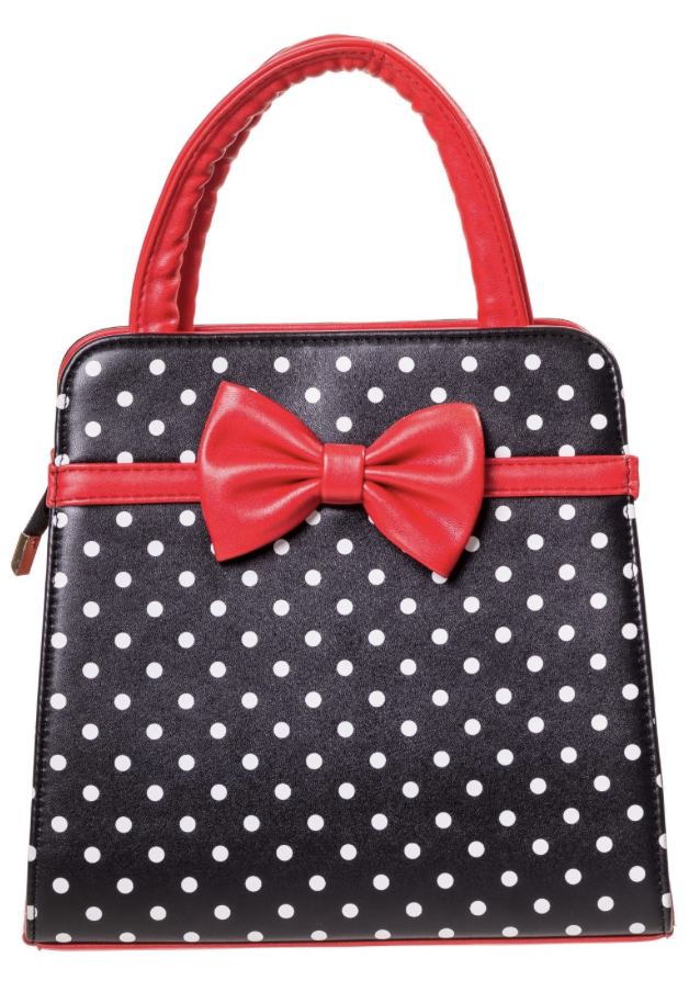 Tasche Carla, Polka-Schwarz