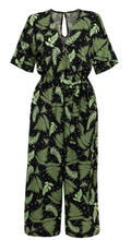 Laden Sie das Bild in den Galerie-Viewer, Jumpsuit Gaia, Schwarz-Grün ,Plus Size
