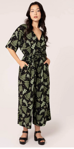 Jumpsuit Gaia, Schwarz-Grün ,Plus Size