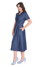 Laden Sie das Bild in den Galerie-Viewer, Swingkleid Blue Summer Dream, Denim
