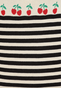 Feinstricktop Jessie Cherries, Schwarz