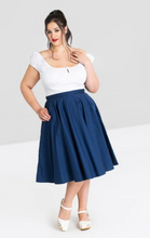 Laden Sie das Bild in den Galerie-Viewer, Tellerrock Paula, Navy , Plus Size

