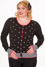 Laden Sie das Bild in den Galerie-Viewer, Cardigan Close Call, Anker, Schwarz, Plus Size
