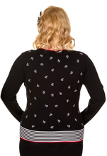 Laden Sie das Bild in den Galerie-Viewer, Cardigan Close Call, Anker, Schwarz, Plus Size
