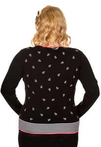 Cardigan Close Call, Anker, Schwarz, Plus Size