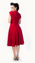 Laden Sie das Bild in den Galerie-Viewer, Swingkleid Retro 50s, Rot
