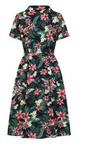 Laden Sie das Bild in den Galerie-Viewer, Swingkleid Kate Tropical, Navy
