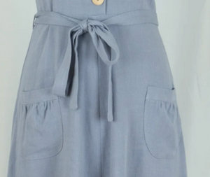 Kleid Revers Dress  Midi Leinen, Lavendel