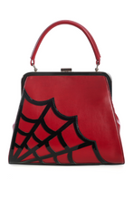 Laden Sie das Bild in den Galerie-Viewer, Tasche  Twilight Time, Spiderweb, Rot
