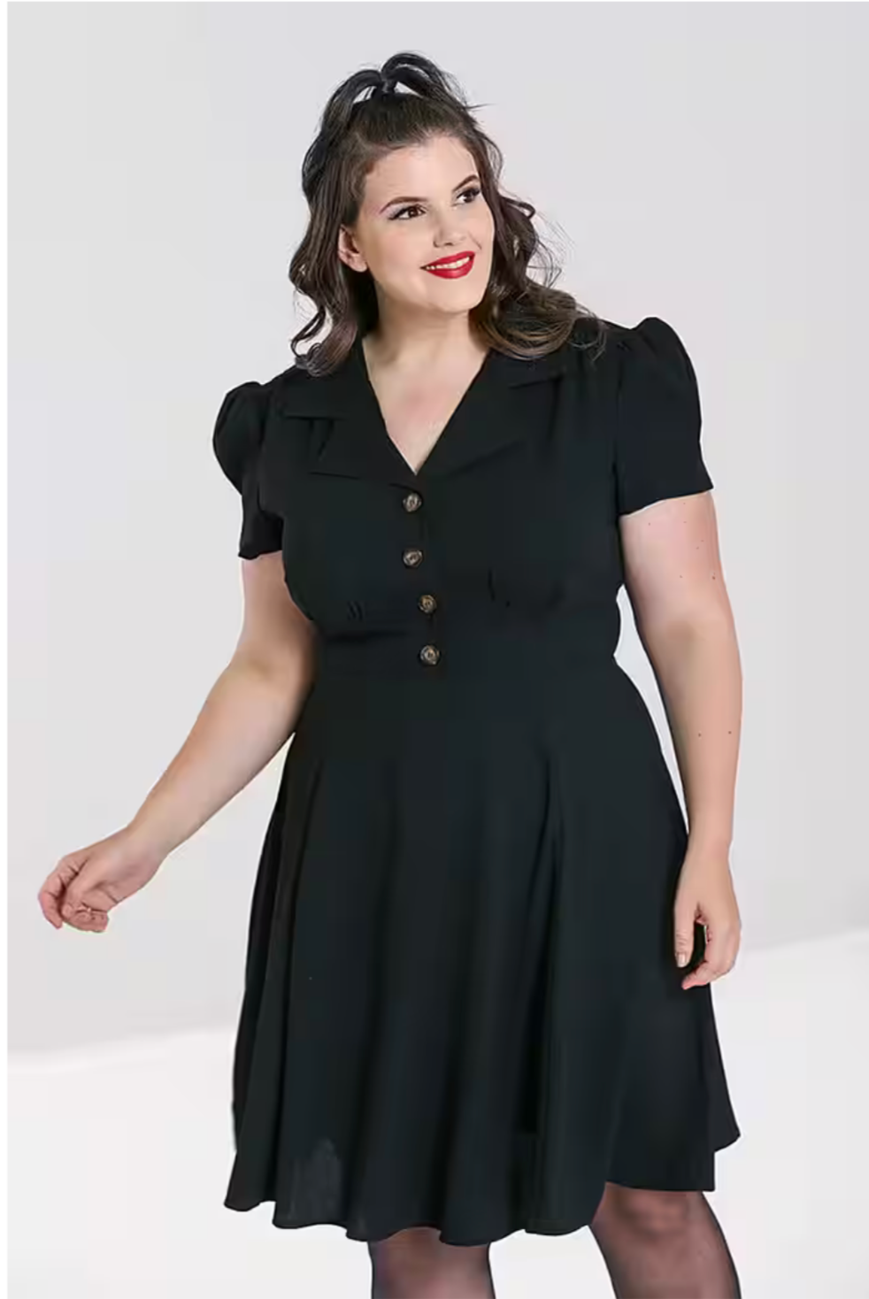 Swingkleid  Vera Lynn, Schwarz, Puls Size