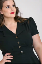 Laden Sie das Bild in den Galerie-Viewer, Swingkleid  Vera Lynn, Schwarz, Puls Size
