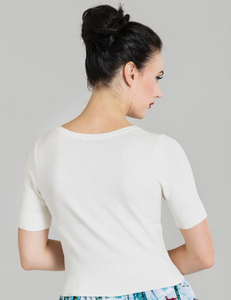 Cardigan Wendi, Kurzarm, Ivory