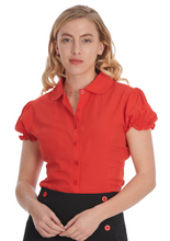 Laden Sie das Bild in den Galerie-Viewer, Bluse Betsy Bloom, Rot, Plus Size
