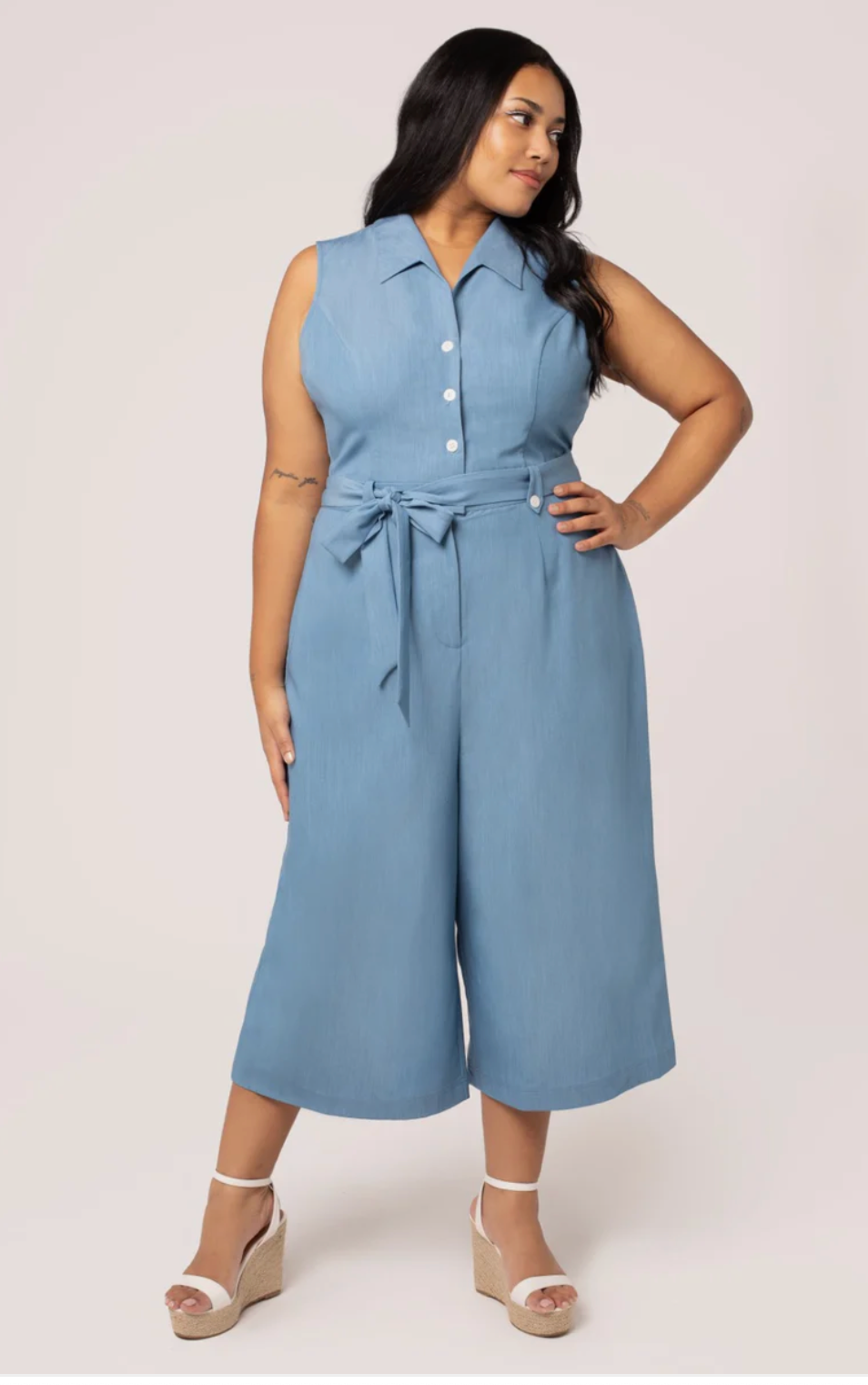 Jumpsuit Rylee,  Blau, Plus Size