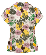 Laden Sie das Bild in den Galerie-Viewer, Bluse Benita, Tropisches Blumenmuster
