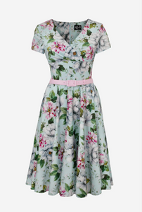 Swingkleid Rina , Blumenmuster in Pastellfarben