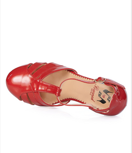 Riemchen Pumps, Dance to  Me, Rot