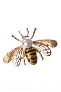 Brosche Biene,  Gold