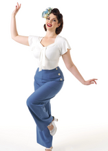 Laden Sie das Bild in den Galerie-Viewer, Swing Hose  Pretty 40&#39;s  Classic, Airforce Blue
