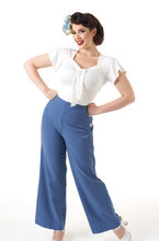 Laden Sie das Bild in den Galerie-Viewer, Swing Hose  Pretty 40&#39;s  Classic, Airforce Blue
