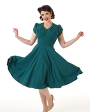 Laden Sie das Bild in den Galerie-Viewer, Swingkleid Retro 50s,  Teal- Petrol
