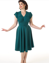 Laden Sie das Bild in den Galerie-Viewer, Swingkleid Retro 50s,  Teal- Petrol
