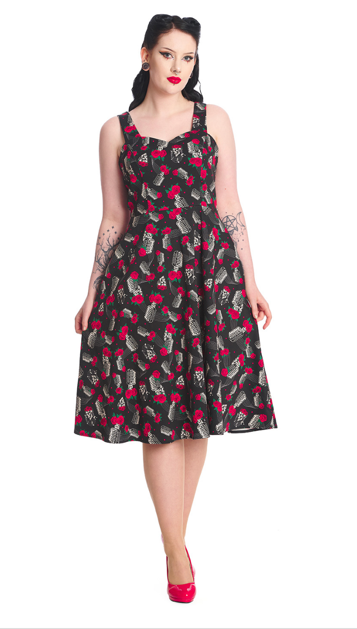 Swingkleid Black Nashville Sweetheart, Schwarz