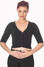 Laden Sie das Bild in den Galerie-Viewer, Cardigan Sweet Dreamer, Schwarz
